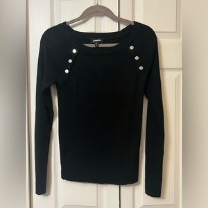 Express long sleeve ribbed sweater shirt